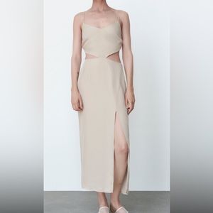 Zara cutout dress midi
